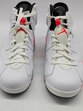 Jordan 6 White & Red High-Top 2014 Basketball Sneakers